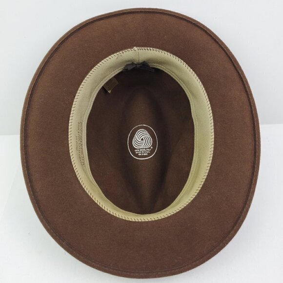 Dorfman Pacific Wool Felt Hat Indiana Jones Style Vintage Made in USA Medium - Picture 2 of 13